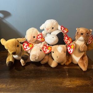 Farm Animals: Ty Beanie Babies Lot of 7